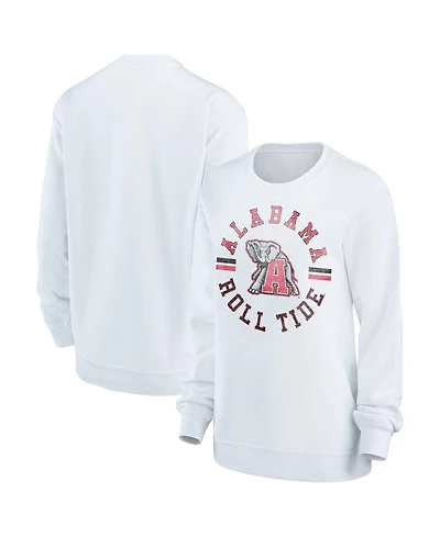 Gameday Couture Women's White Alabama Crimson Tide Oversized Days Perfect Crew Sweatshirt