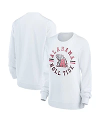 Gameday Couture Women's White Alabama Crimson Tide Oversized Days Perfect Crew Sweatshirt