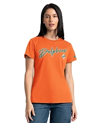 Starter Women's 2-piece Aqua/Orange Miami Dolphins T-Shirt