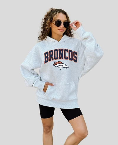 Gameday Couture Women's Ash Denver Broncos Fan Edition Premium Weight Hoodie