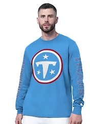 Starter Men's Light Blue Tennessee Titans Clutch Hit Ii Long-Sleeve T-Shirt