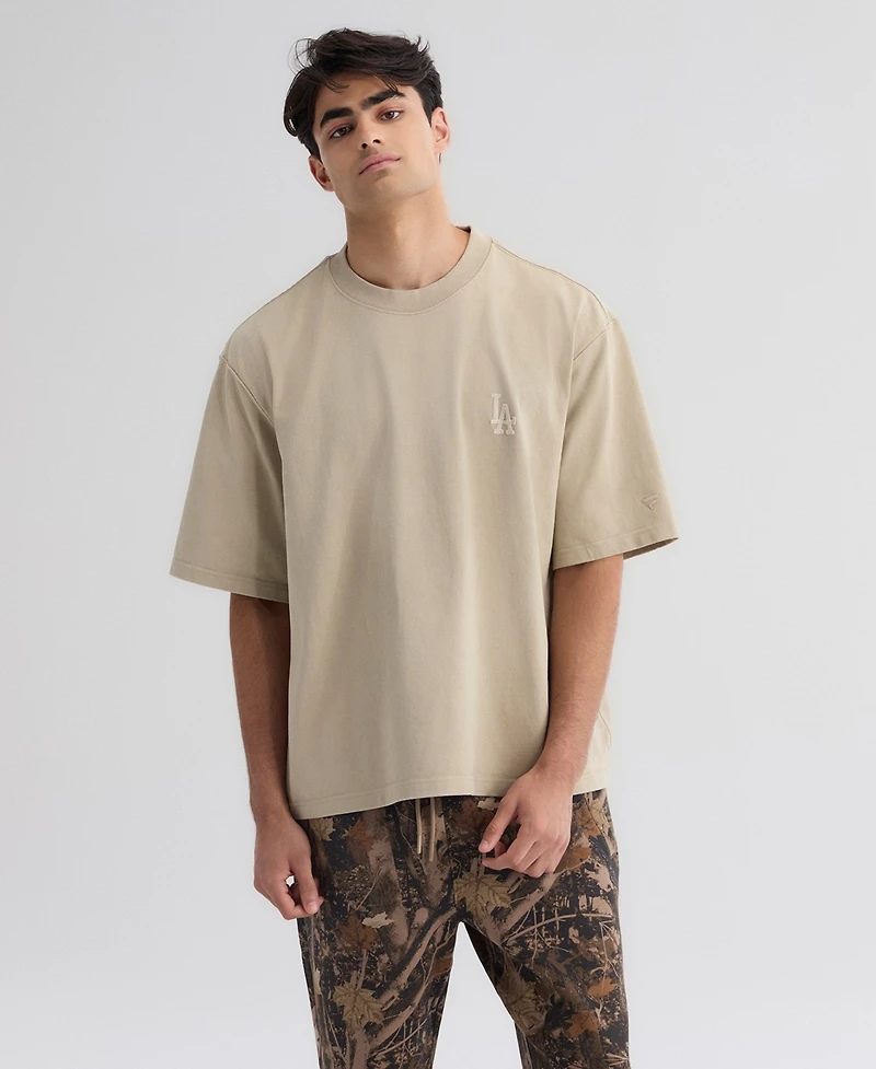 Fanatics Men's Sepia Tint Los Angeles Dodgers Iconic Heavyweight T-Shirt