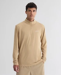 Fanatics Men's Tan Buffalo Bills Clutch Quarter-Zip Pullover Sweatshirt
