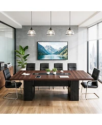 Tribesigns 8Feet Conference Table for 8-10, with Cable Management