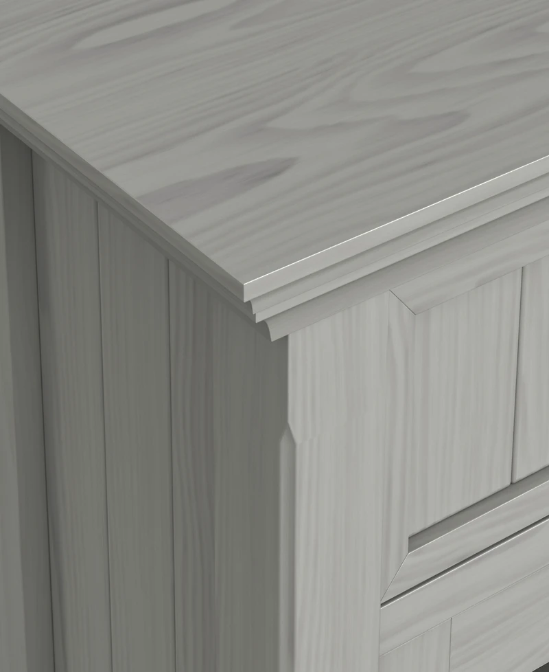 Simpli Home Acadian 36" Solid Wood Entryway Storage Cabinet