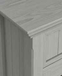 Simpli Home Acadian 36" Solid Wood Entryway Storage Cabinet