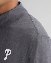 Fanatics Men's Charcoal Philadelphia Phillies Clutch Quarter-Zip Pullover Sweatshirt