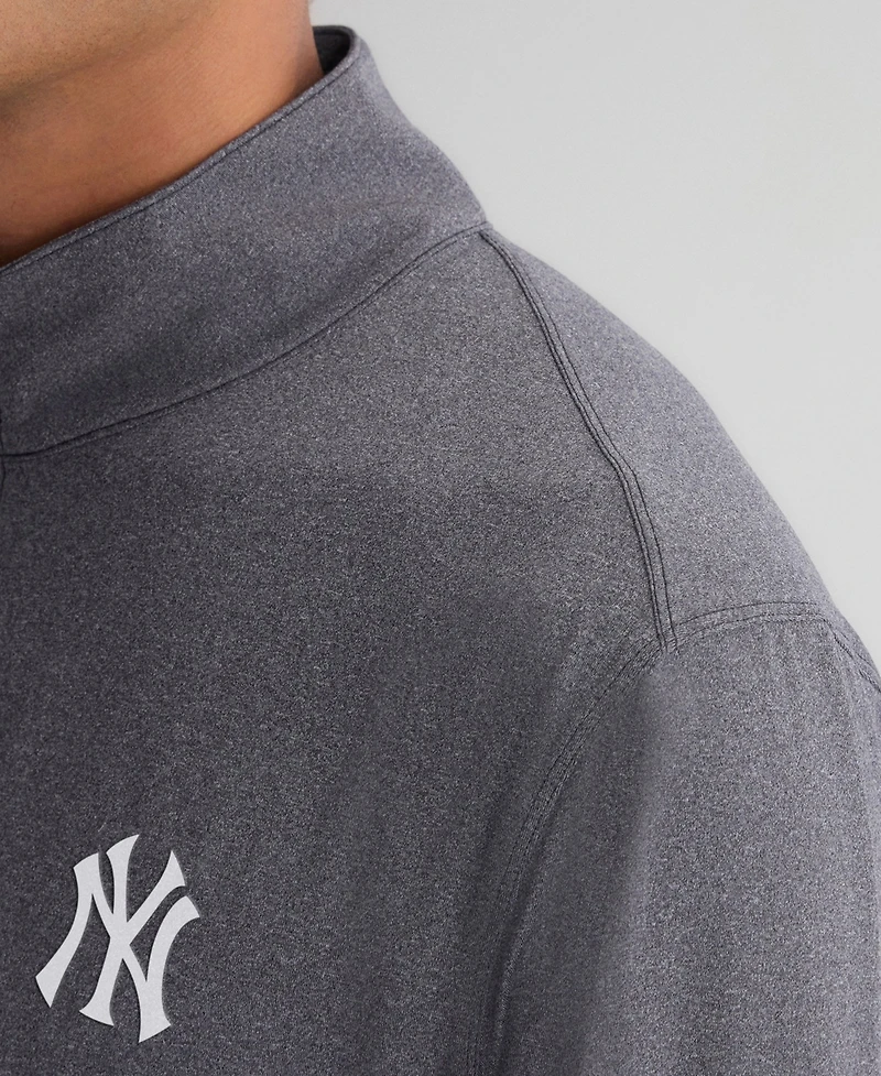 Fanatics Men's Charcoal New York Yankees Clutch Quarter-Zip Pullover Sweatshirt
