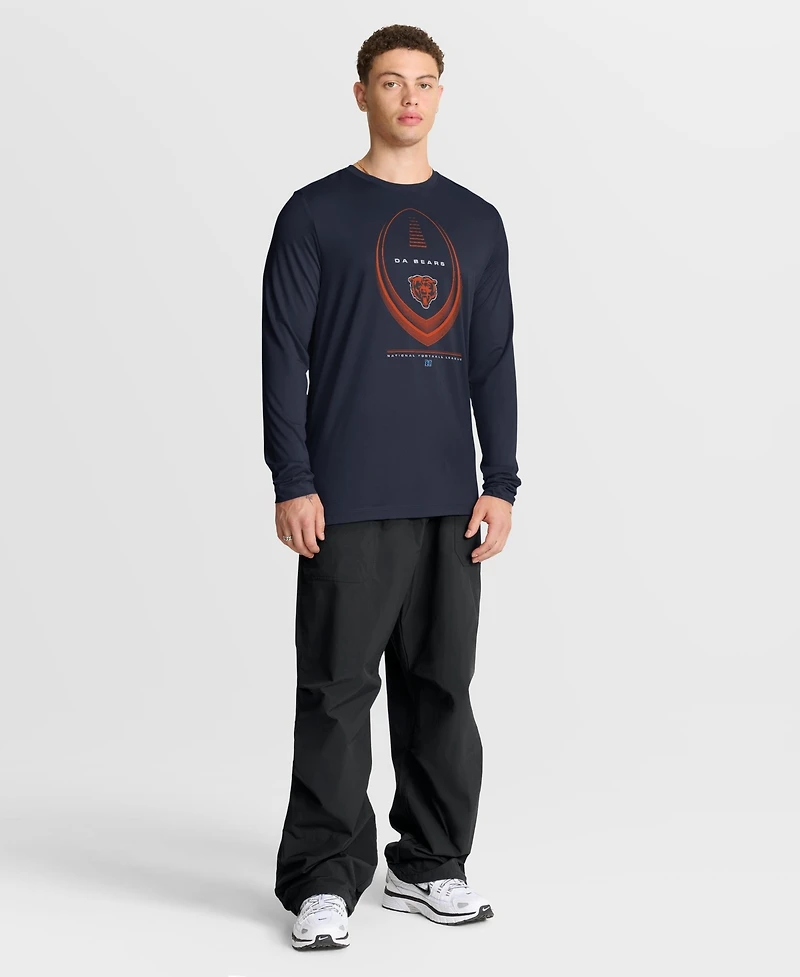 Nike Men's Navy Chicago Bears Legend Icon Dri-FITLong sleeves T-Shirt