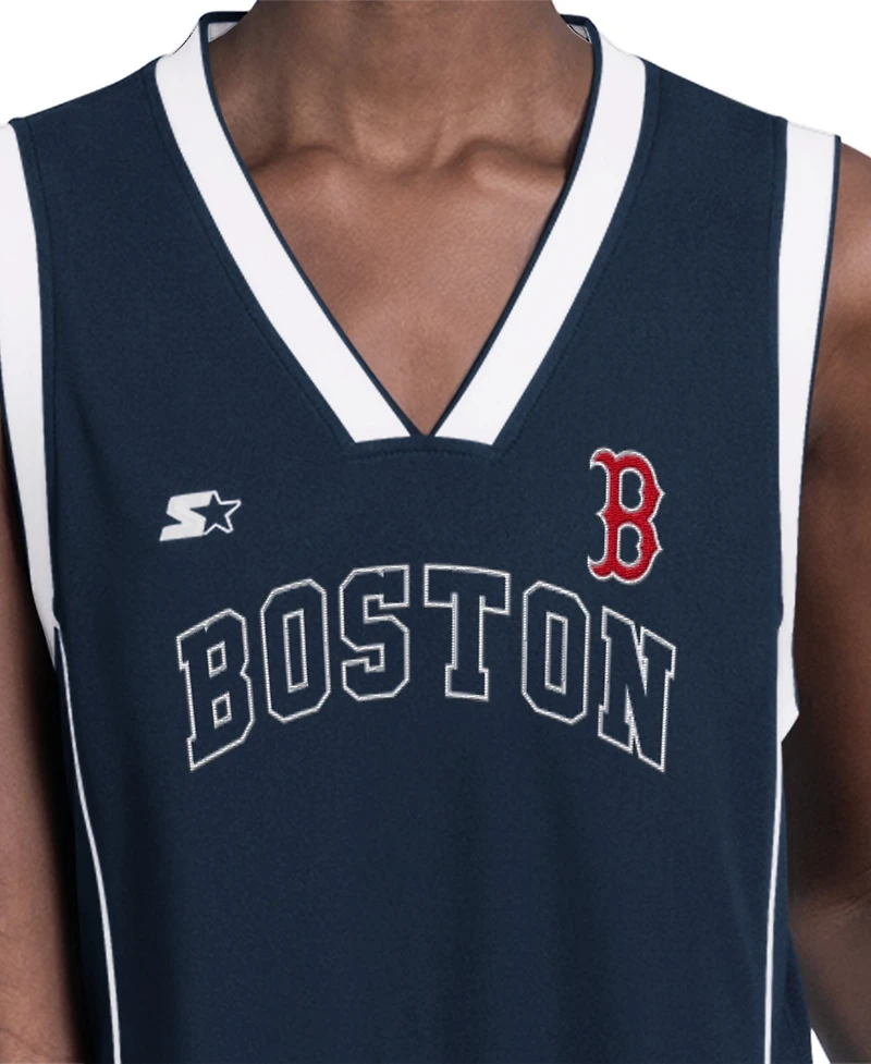 Starter Women's Navy Boston Red Sox Line Up Sneaker Sleeveless Maxi Dress