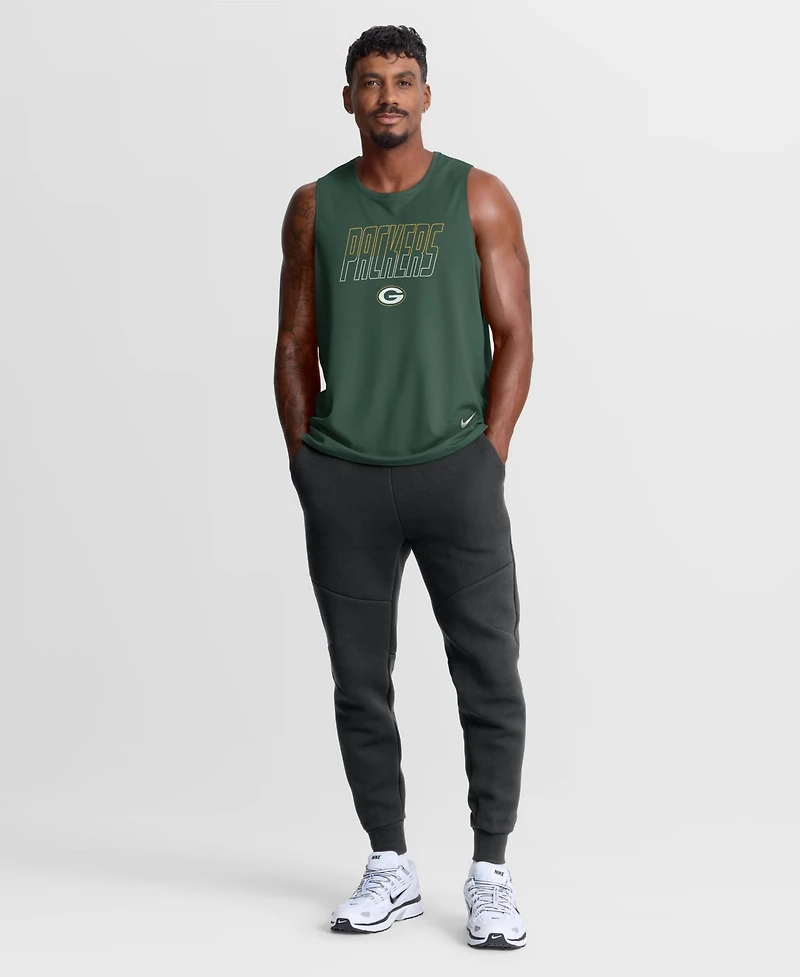 Nike Men's Green Bay Packers Kickoff Miler Dri-fit Tank Top