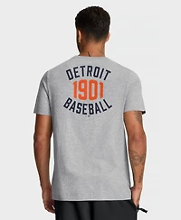 Nike Men's Heather Gray Detroit Tigers Cooperstown 2-Hit T-Shirt