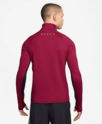 Nike Men's Red Barcelona Strike Dri-fit Quarter-ZipLong sleeves Drill Top