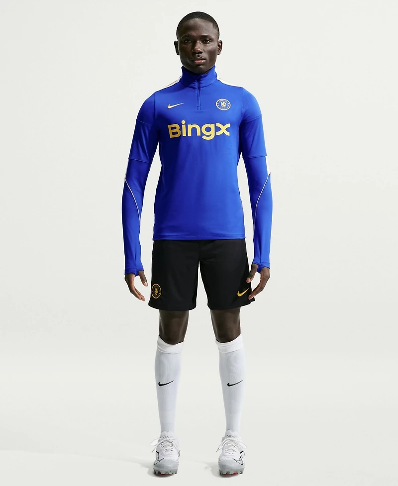 Nike Men's Blue Chelsea 2026/27 Strike Dri-FITLong sleeves Quarter-Zip Drill Jersey