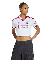 Adidas Women's White Liverpool 2026/27 Away Cropped Replica Jersey