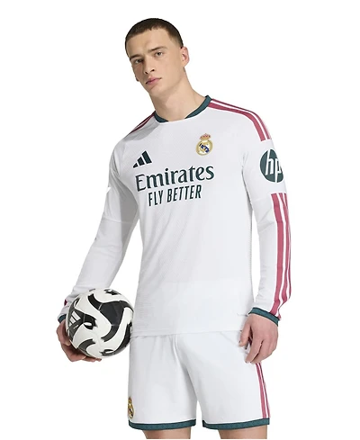 Adidas Men's White Real Madrid 2026/27 Home On-Field Authentic PatchLong sleeves Jersey