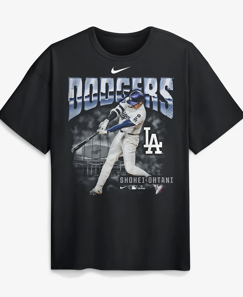 Nike Men's Shohei Ohtani Black Los Angeles Dodgers Enlarged Player Graphic Max90 Heavyweight T-Shirt