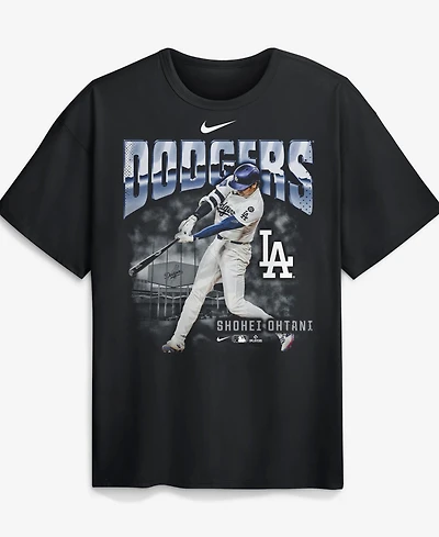 Nike Men's Shohei Ohtani Black Los Angeles Dodgers Enlarged Player Graphic Max90 Heavyweight T-Shirt