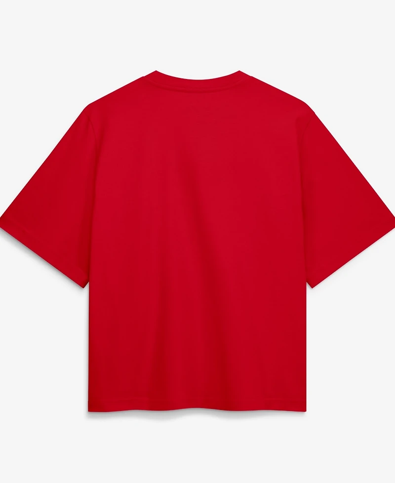 Nike Women's Scarlet Ohio State Buckeyes Arch Logo Boxy T-Shirt