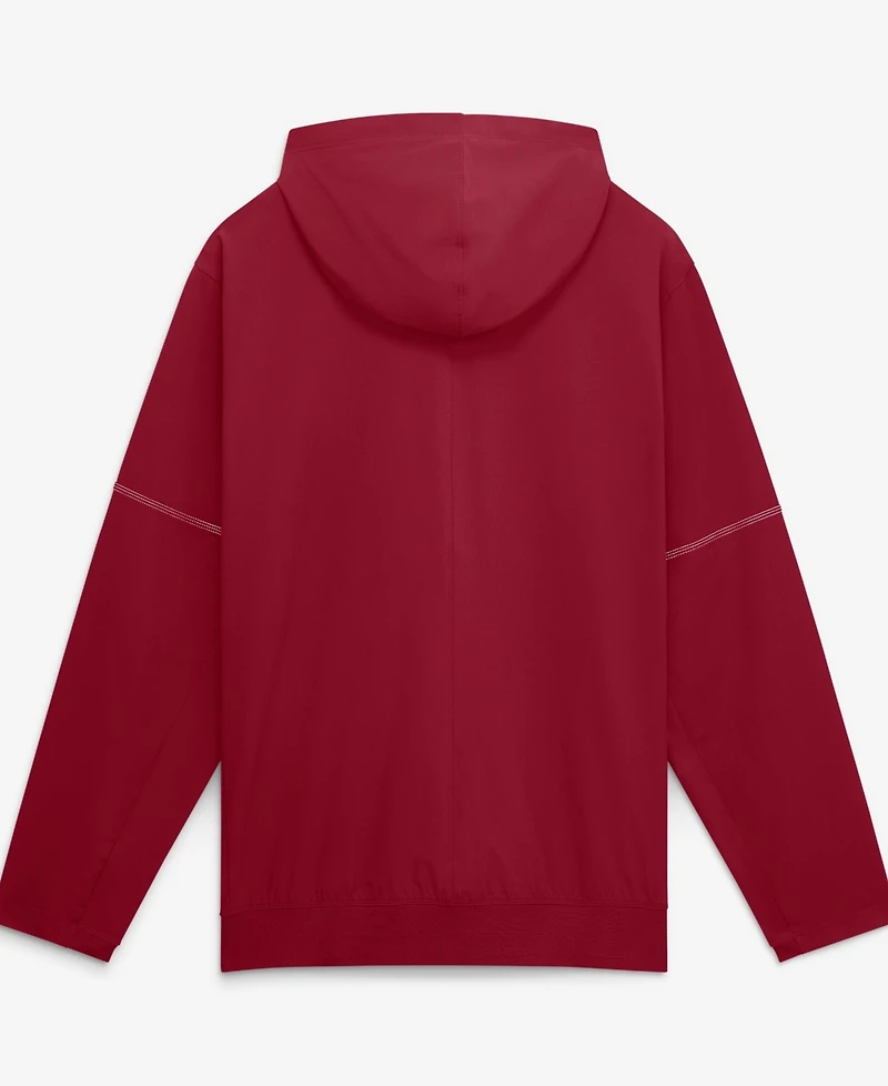 Jordan Men's Crimson Oklahoma Sooners 2026 Sideline Anorak Half-Zip Hoodie