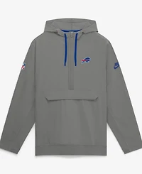Nike Men's Gray Buffalo Bills Sideline Broken Rules Alternate Anorak Half-Zip Hoodie