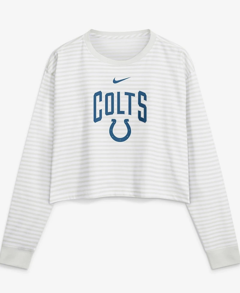 Nike Women's White Indianapolis Colts Loose Fit Crop Top