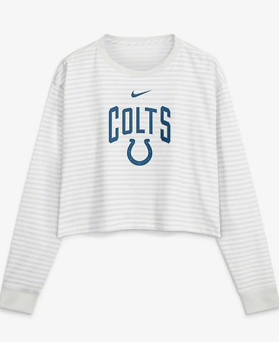 Nike Women's White Indianapolis Colts Loose Fit Crop Top