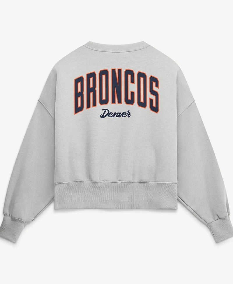 Nike Women's Gray Denver Broncos Oversized Primetime Phoenix Fleece Sweatshirt