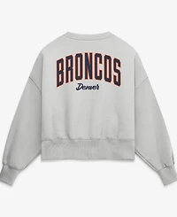 Nike Women's Gray Denver Broncos Oversized Primetime Phoenix Fleece Sweatshirt