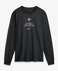 Nike Men's Black Georgia Bulldogs 2026 Sideline Dri-FITLong sleeves T-Shirt