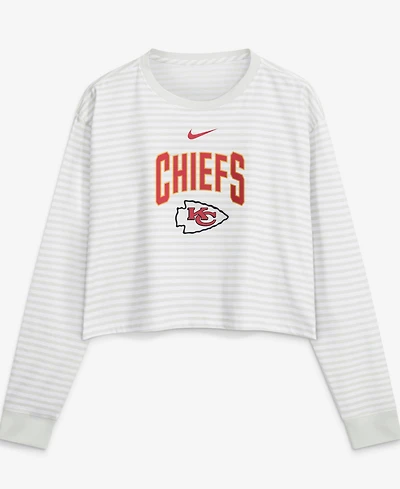 Nike Women's White Kansas City Chiefs Loose Fit Crop Top