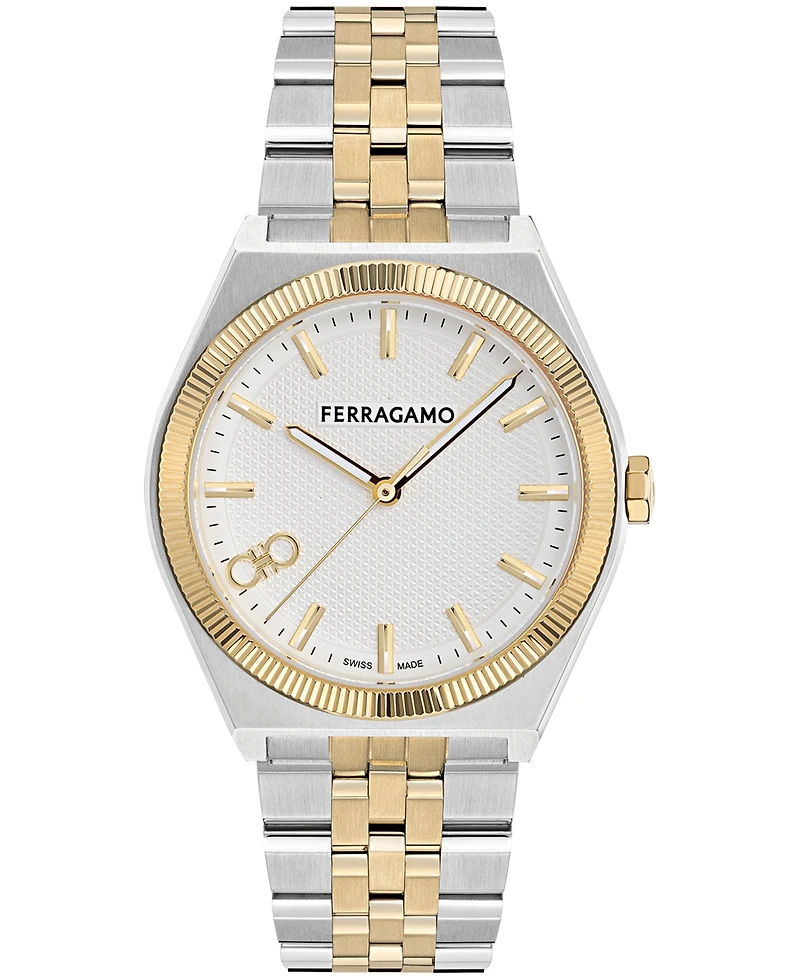 Ferragamo Men's Two-Tone Stainless Steel Bracelet Watch 40mm