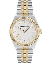 Ferragamo Men's Two-Tone Stainless Steel Bracelet Watch 40mm