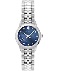 Ferragamo Women's Silver Stainless Steel Bracelet Watch 25mm