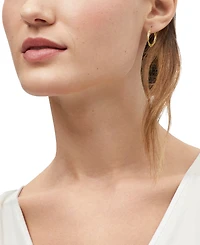 Macy's Hinged Catch Hoop Earrings in 24k Yellow Gold Over Sterling Silver