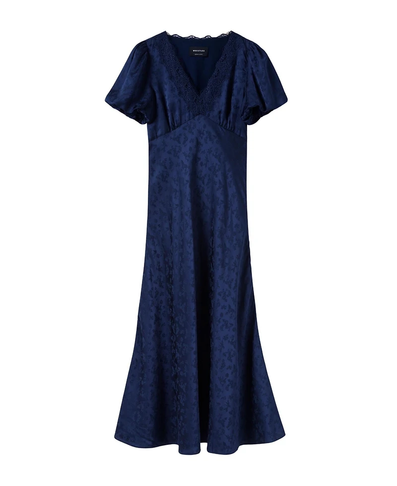 Whistles Women's Jacquard V-Neck Midi Dress