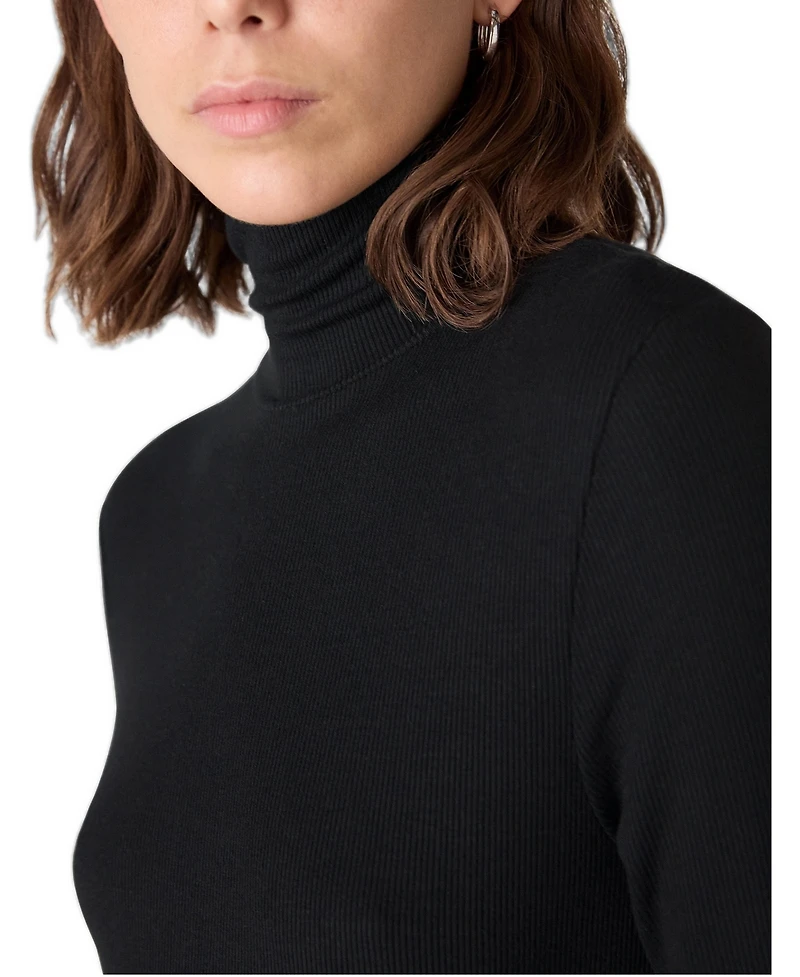 Whistles Women's Essential Ribbed Polo Top