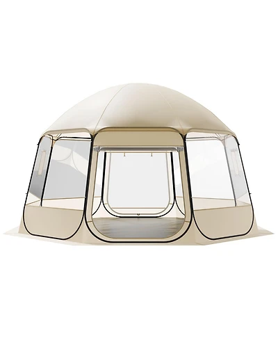 Sugift Pop Up Bubble Dome Tent 15 by 13.8 Feet for 12 to 15 People with Roll Up Windows