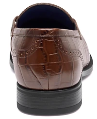 Johnston & Murphy Men's Gibbons Bit Memory Foam Almond-Toe Loafers