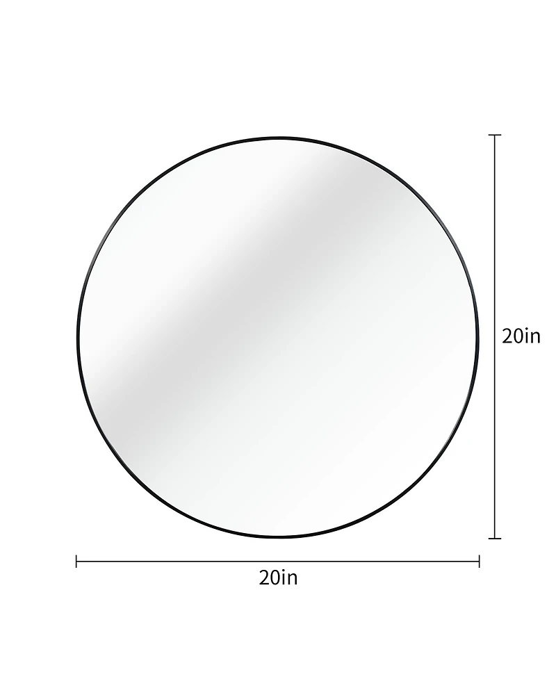 Busdays 20 Inch Round Bathroom Mirror Wall Mounted