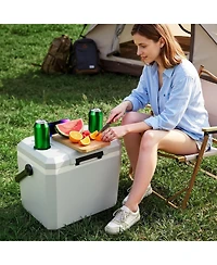 Sugift 24 Qt Small Portable Hard Cooler with Heavy-Duty Handle and 48 Hour Ice Retention