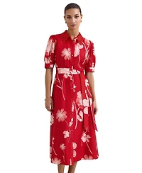 Phase Eight Women's Delphine Midi Dress Self-Tie Waist