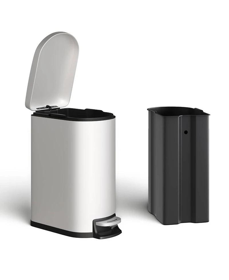 gaomon 13 Gal Slim Stainless Steel Step-On Kitchen Trash Can
