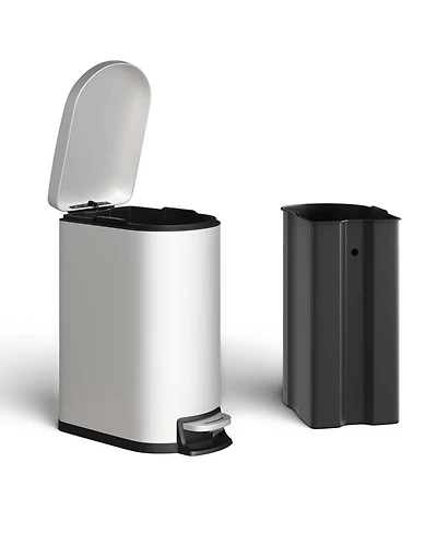 gaomon 13 Gal Slim Stainless Steel Step-On Kitchen Trash Can