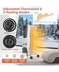 Ecooso 1500W Electric Space Heater with Adjustable Thermostat