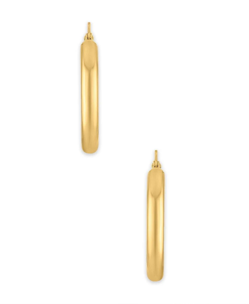 Macy's Polished Click-Top Hoop Earrings in 10k Yellow Gold