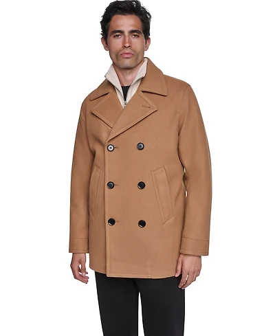 Dkny Men's Faux Wool Peacoat