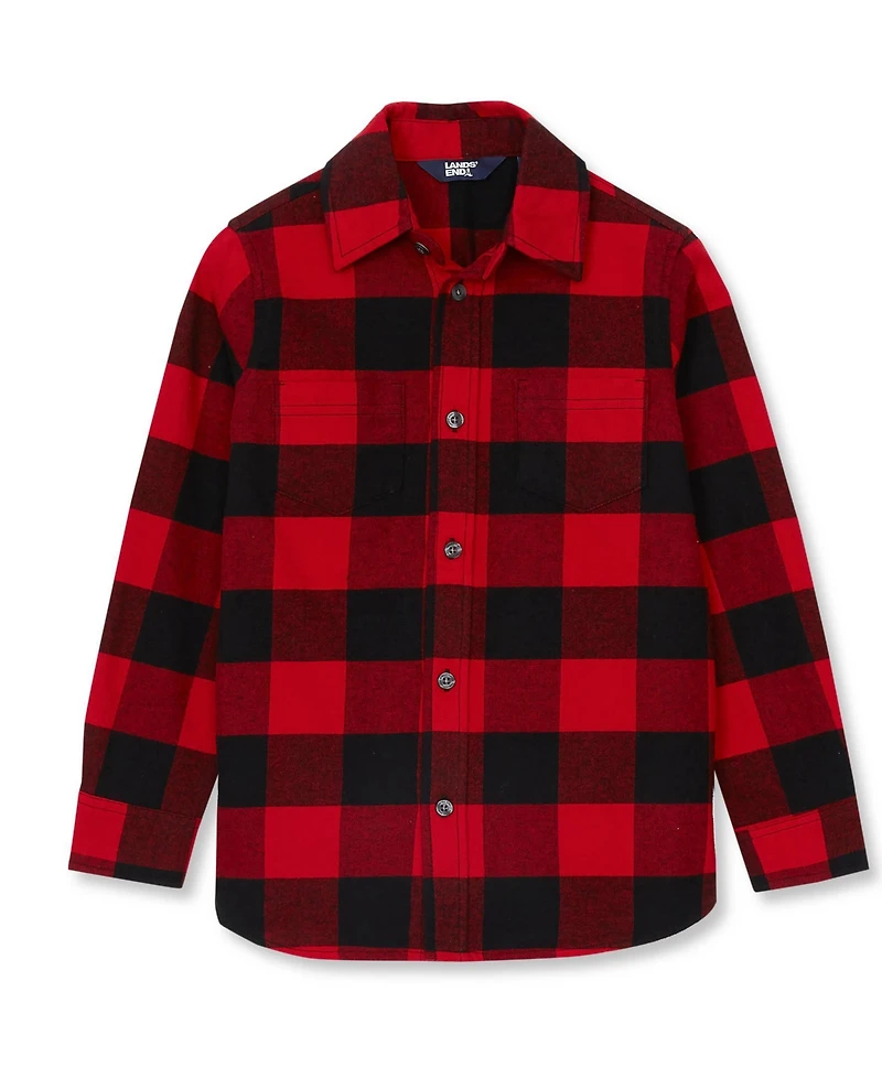 Lands' End Kids Long Sleeve Flannel Shirt