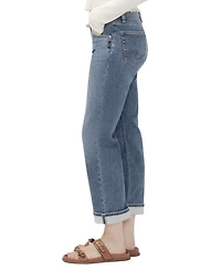 Silver Jeans Co. Women's Chelsea Straight Low-Rise Straight-Leg