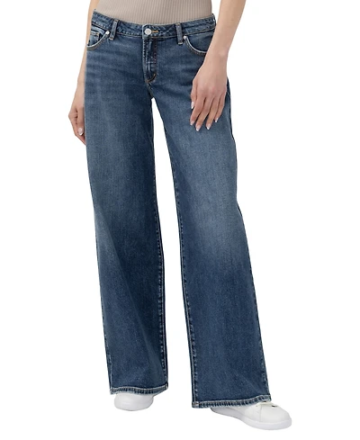 Silver Jeans Co. Women's Low 5 Baggy Wide Cotton-Blend